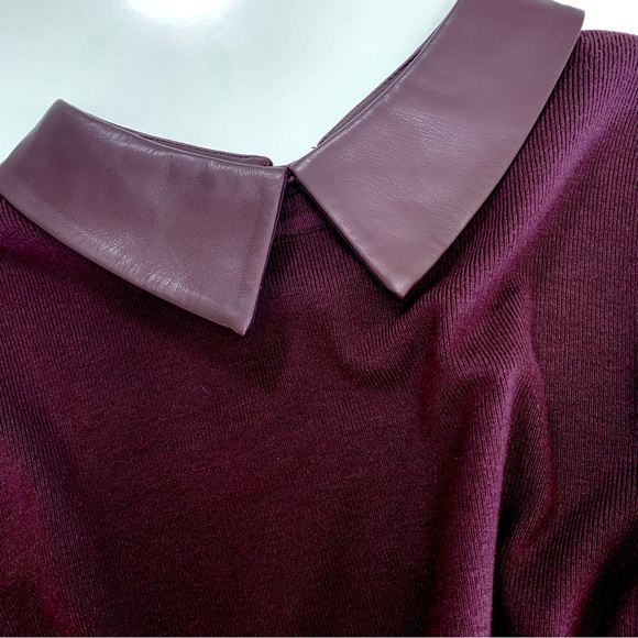 Milano Black Rose Leather Combo Holiday Sweater - Picture 4 of 7